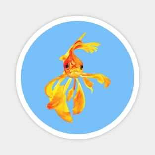 Cute Fantail Goldfish Vector Art Magnet